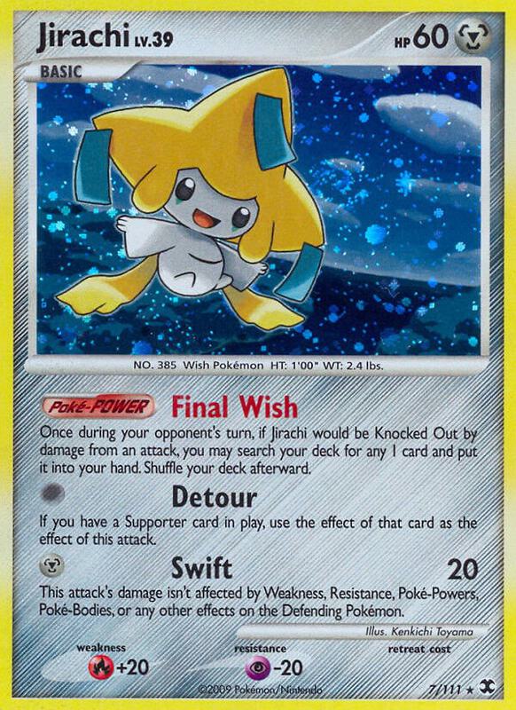 Jirachi Pokemon card from Rising Rivals