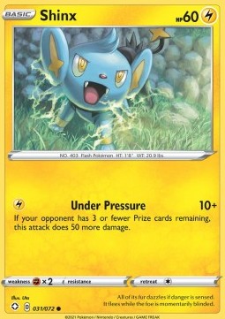 Shinx Pokemon card from Shining Fates