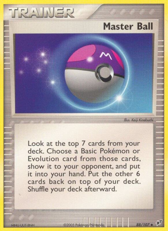Master Ball Pokemon card from Deoxys