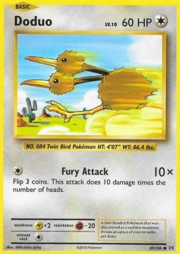 Doduo Pokemon card from Evolutions