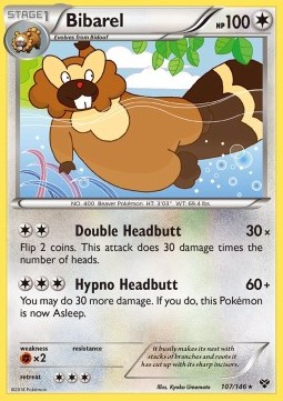 Bibarel Pokemon card from XY