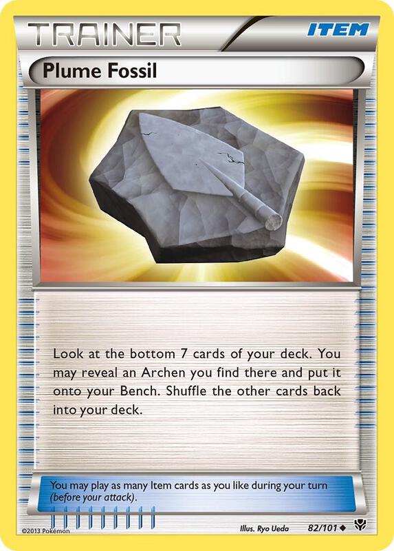 Plume Fossil Pokemon card from Plasma Blast