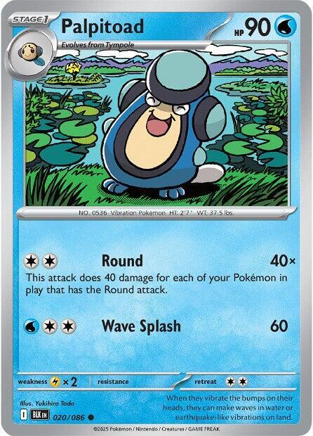 Palpitoad Pokemon card from SV: Black Bolt