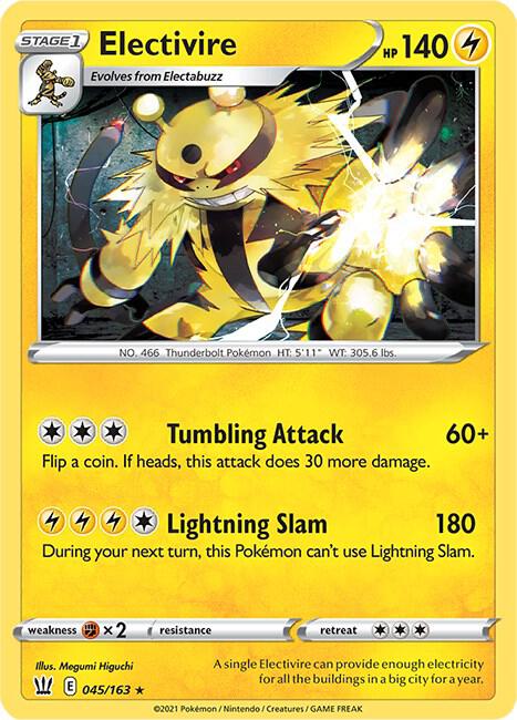 Electivire Pokemon card from SWSH05: Battle