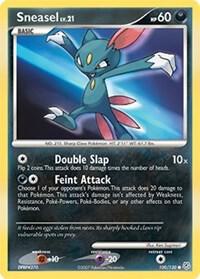 Sneasel Pokemon card from Diamond and Pearl