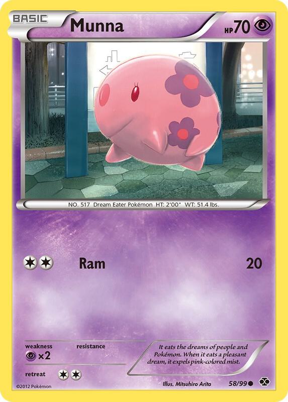Munna Pokemon card from Next Destinies