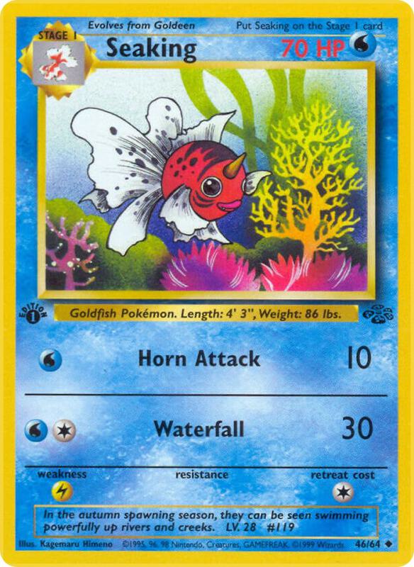 Seaking Pokemon card from Jungle