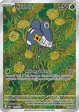 Nymble Pokemon card from Indigo Flame