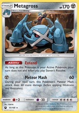 Metagross Pokemon card from Celestial Storm