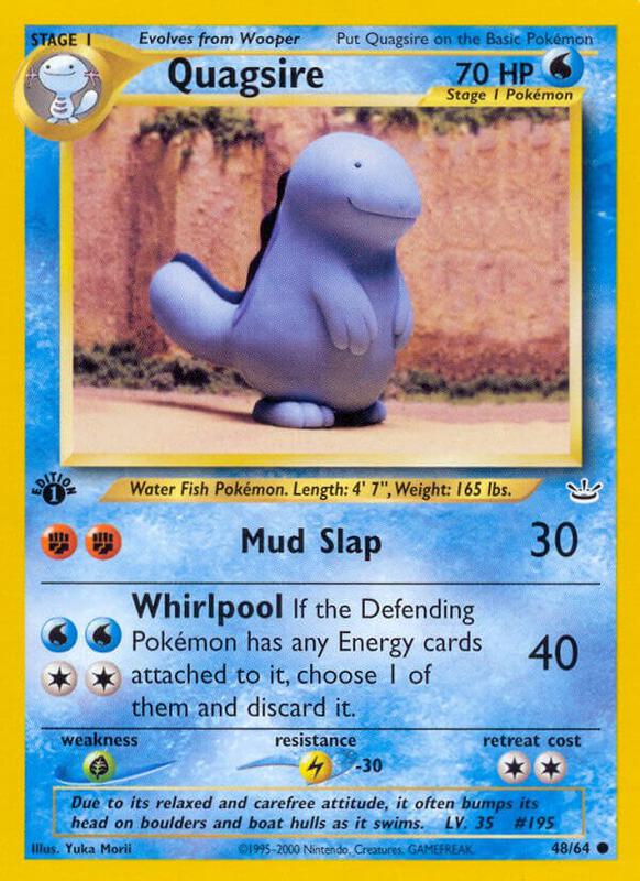 Quagsire Pokemon card from Neo Revelation