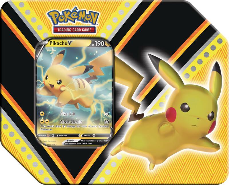 V Powers Tin [Pikachu V] Pokemon card from TCG: Tempest
