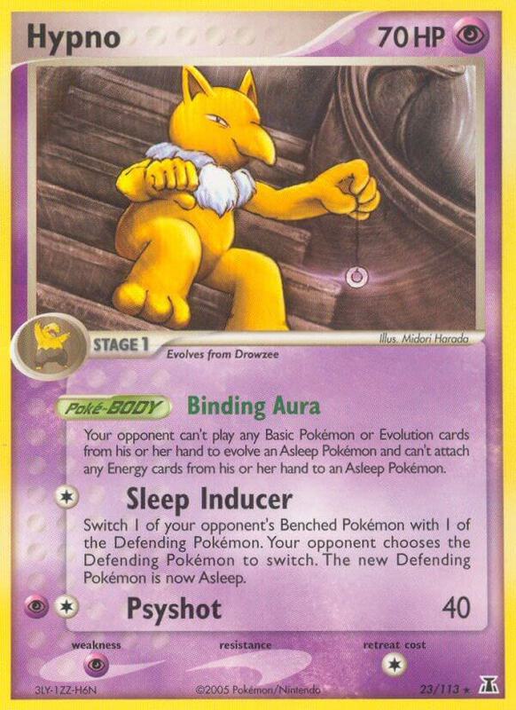 Hypno Pokemon card from Delta Species
