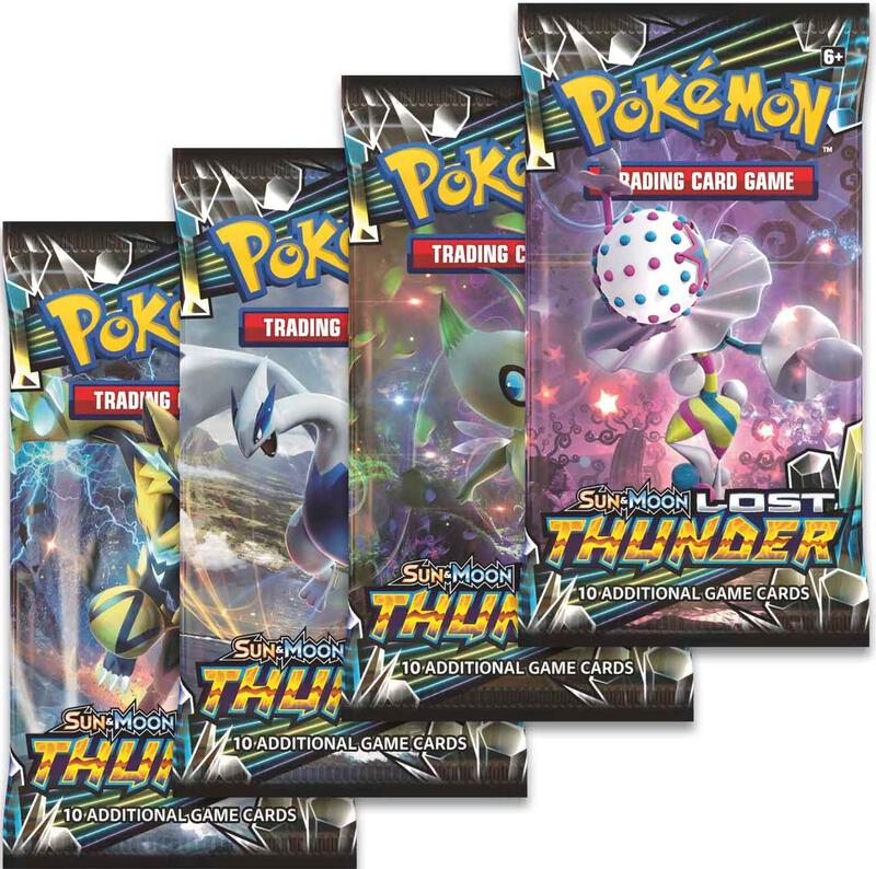 Lost Thunder Booster Pack Art Bundle [Set of 4] Pokemon card from SM - Lost Thunder