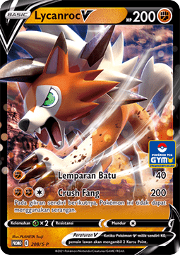 Lycanroc V (S-P/ID 208) Sword & Shield Indonesian Promos ID