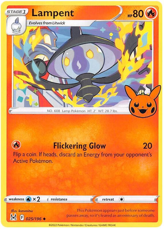 Lampent Pokemon card from Trick or Trade BOOster Bundle 2023