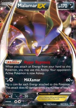 Malamar EX Pokemon card from Phantom Forces
