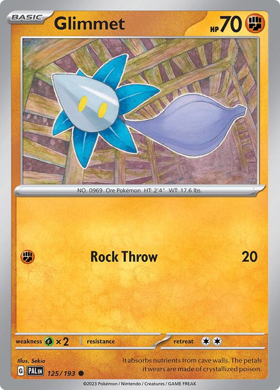 Glimmet Pokemon card from SV02: Paldea Evolved