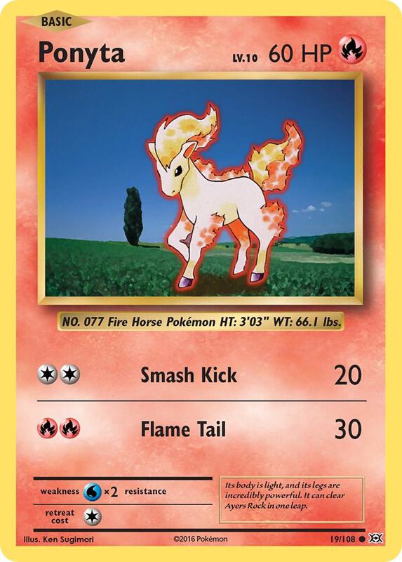 Ponyta Pokemon card from XY - Evolutions
