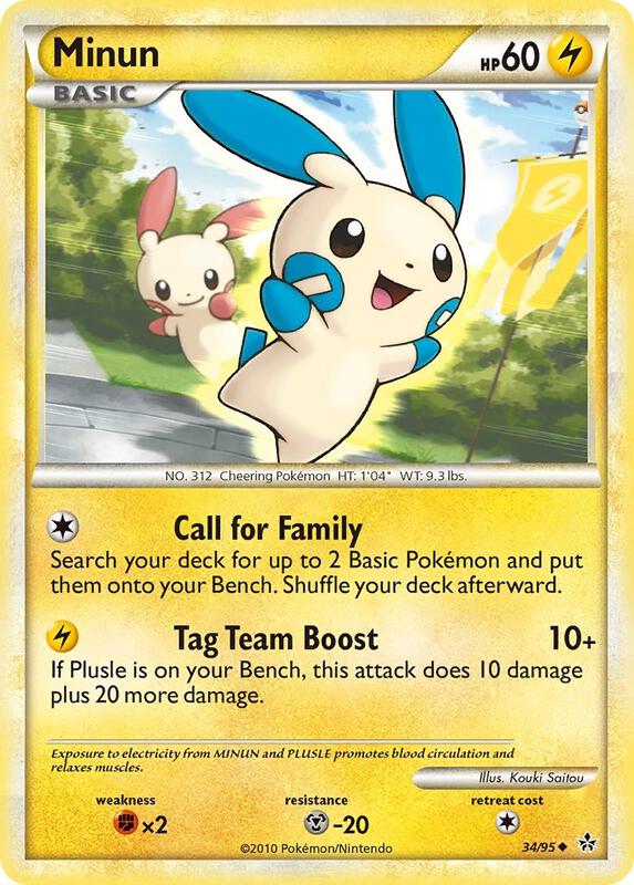 Minun Pokemon card from Unleashed