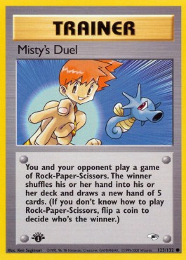 Misty's Duel Pokemon card from Gym Heroes