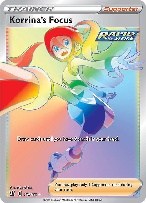 Korrina's Focus (Secret) Pokemon card from SWSH05: Battle