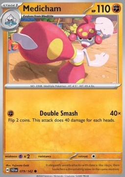 Medicham Pokemon card from Stellar Crown