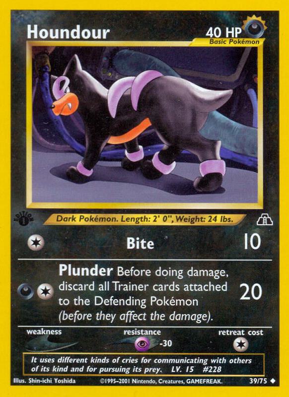 Houndour (39) Pokemon card from Neo Discovery