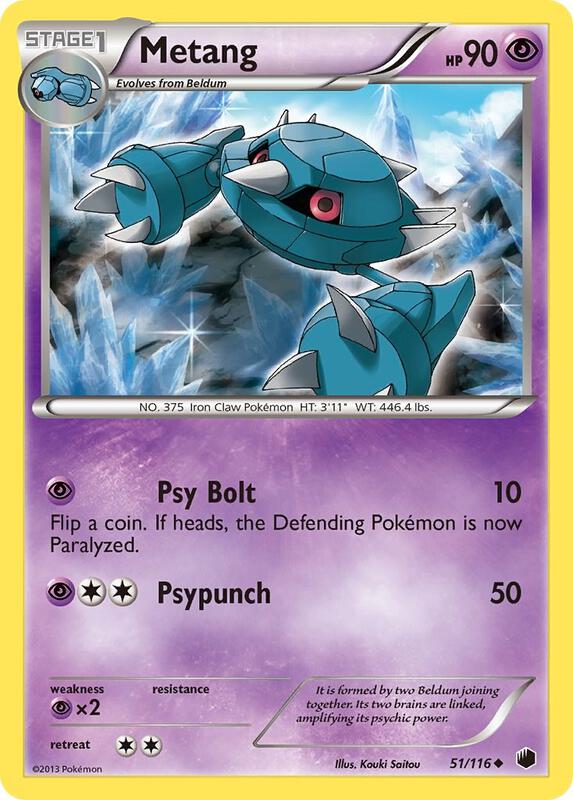 Metang Pokemon card from Plasma Freeze