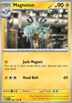 Magneton Pokemon card from 151