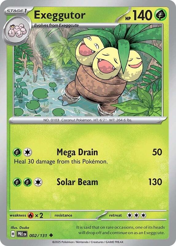 Exeggutor Pokemon card from SV: Prismatic Evolutions