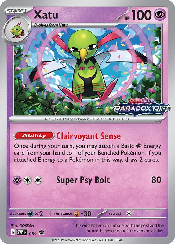 Xatu - 059 (Prerelease) Pokemon card from SV: