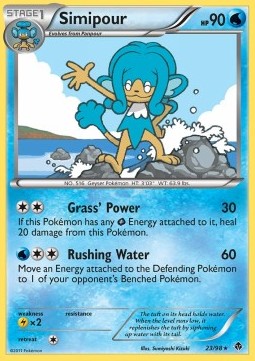 Simipour Pokemon card from Emerging Powers