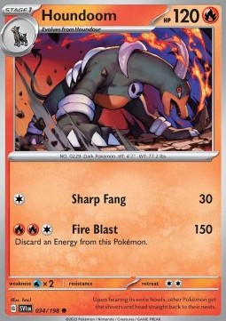 Houndoom Pokemon card from Scarlet Violet
