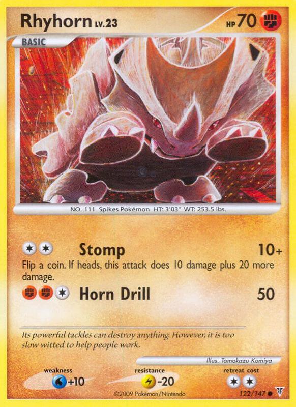 Rhyhorn Pokemon card from Supreme Victors