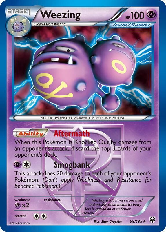 Weezing (Team Plasma) Pokemon card from Plasma Storm