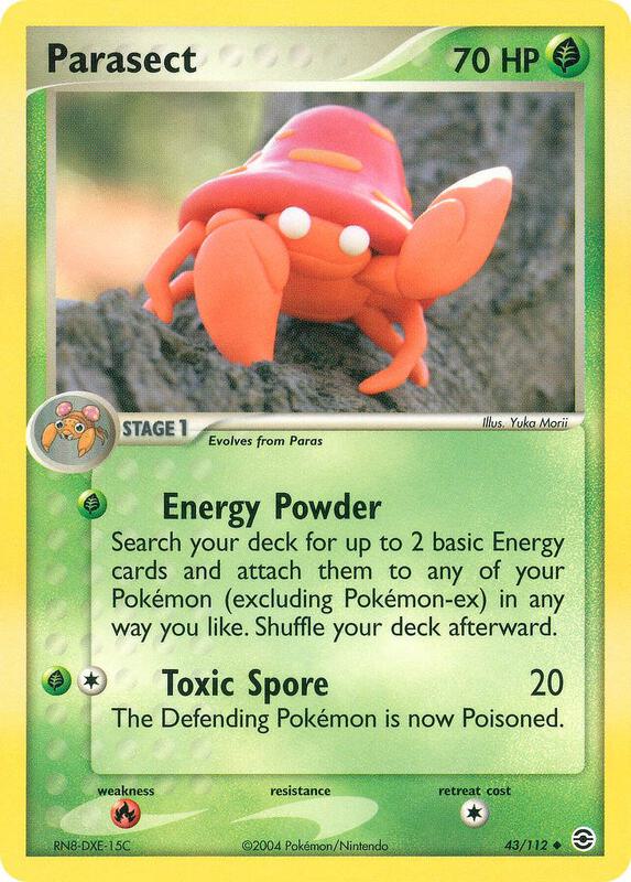 Parasect Pokemon card from FireRed & LeafGreen