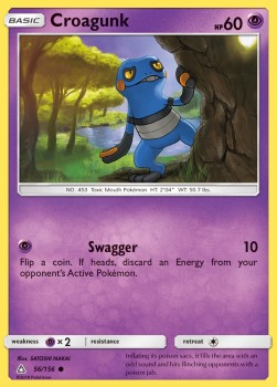 Croagunk Pokemon card from Ultra Prism