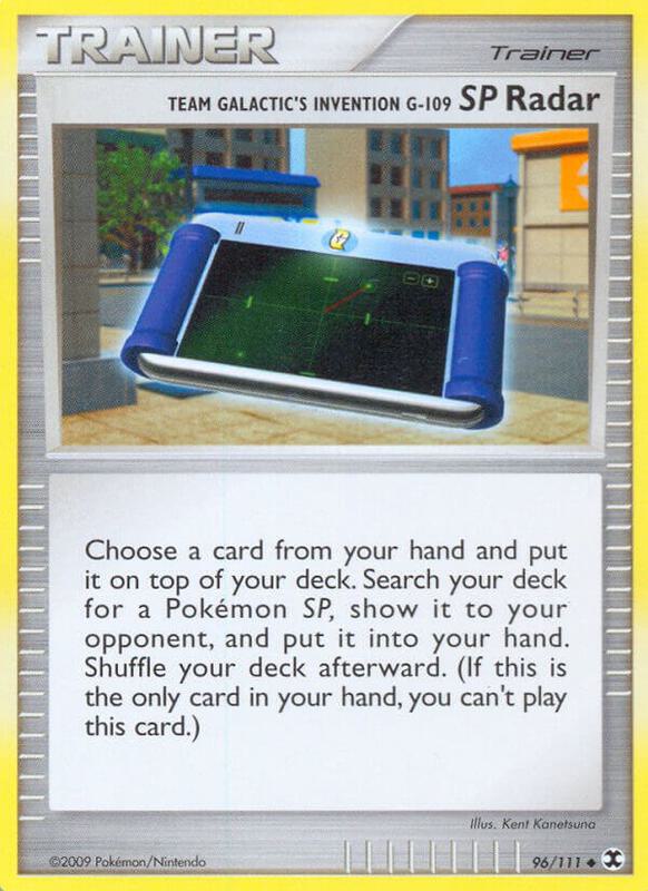 Team Galactic's Invention G-109 SP Radar Pokemon card from Rising Rivals