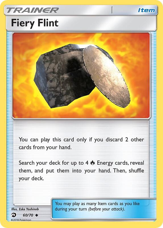 Fiery Flint Pokemon card from Dragon Majesty