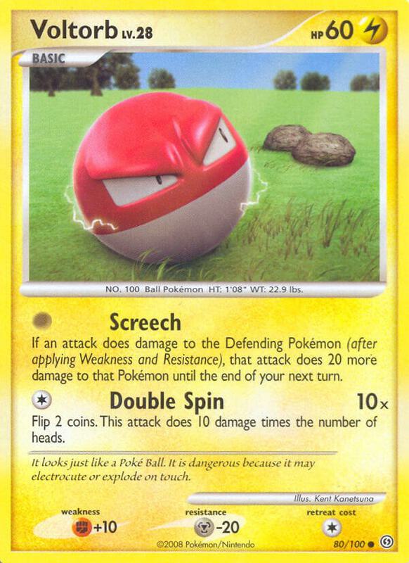 Voltorb (80) Pokemon card from Stormfront