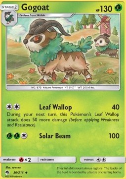 Gogoat Pokemon card from Lost Thunder