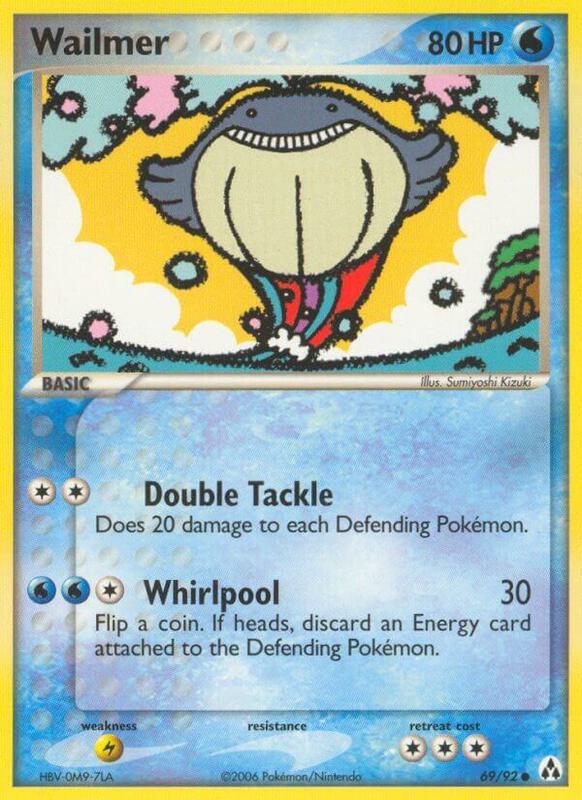 Wailmer Pokemon card from Legend Maker