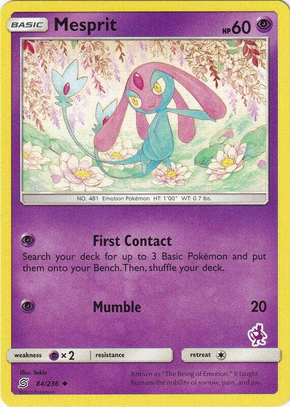 Mesprit Pokemon card from Battle Academy
