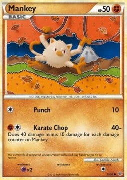 Mankey Pokemon card from Unleashed