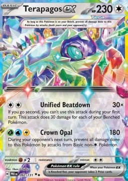 Terapagos ex Pokemon card from Prismatic Evolutions