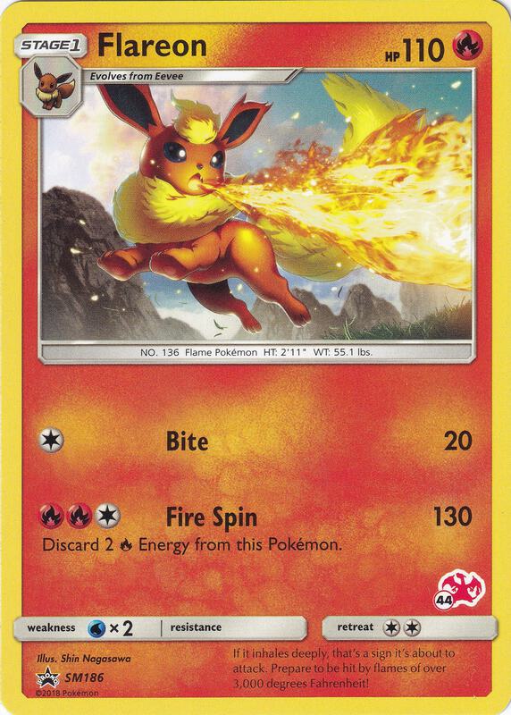 Flareon - SM186 (#44 Charizard Stamped)