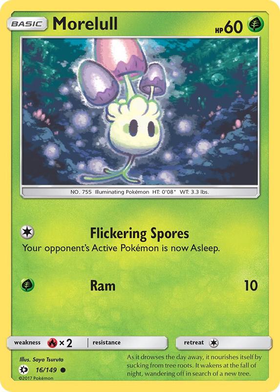 Morelull Pokemon card from SM Base Set