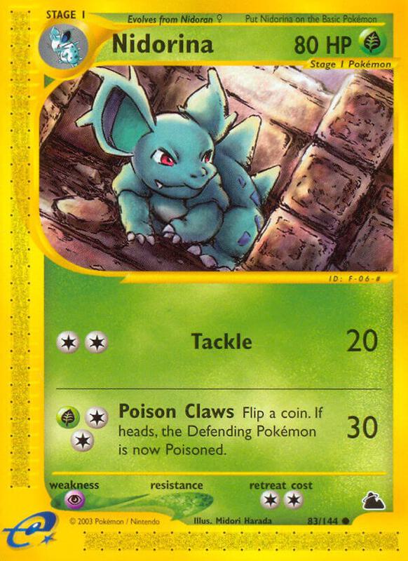 Nidorina Pokemon card from Skyridge