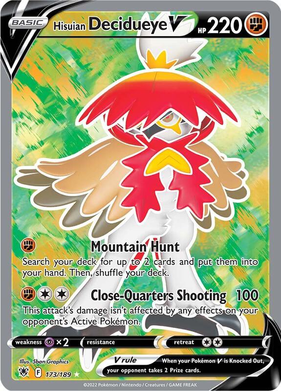 Hisuian Decidueye V (Full Art) Pokemon card from SWSH10: Astral Radiance