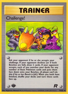 Challenge! Pokemon card from Team Rocket